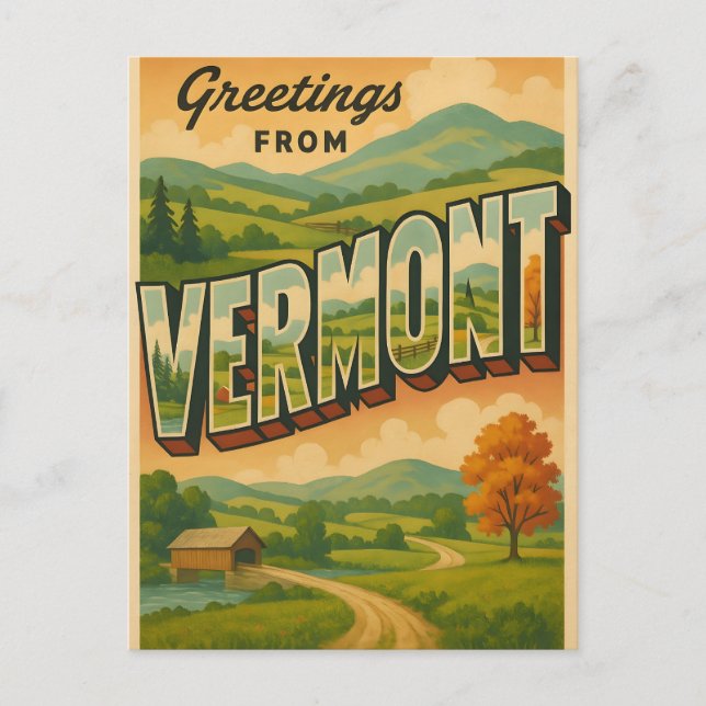 Vermont Postcard Postkarte (Vorderseite)