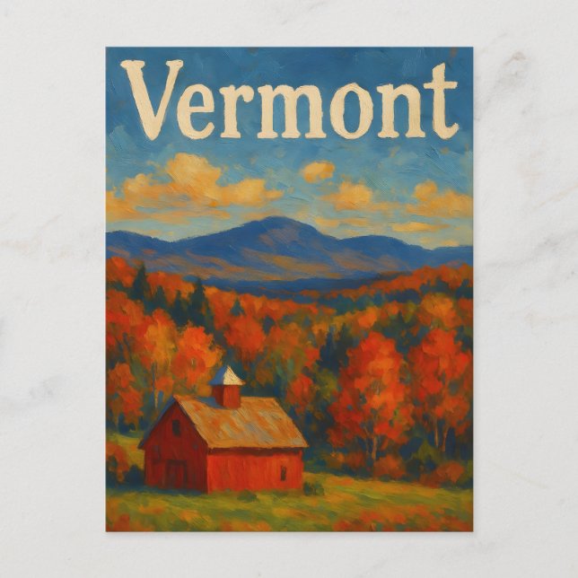 vermont Postcard Postkarte (Vorderseite)