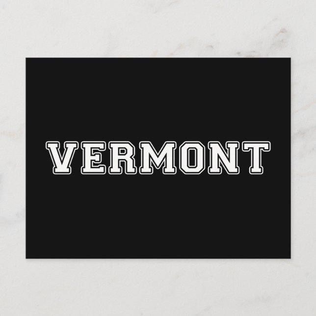 Vermont Postkarte (Vorderseite)