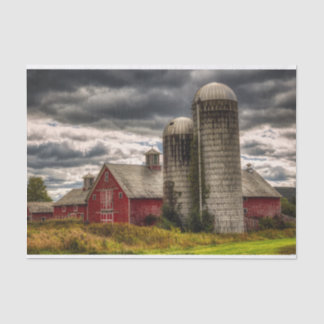 Vermont Red Barns and Silos Seidenpapier