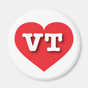 Vermont Red Heart - I Liebe VT Magnet