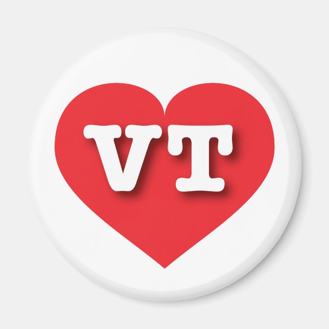 Vermont Red Heart - I Liebe VT Magnet (Vorne)