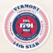 Vermont Red White Blue Typografie