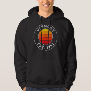 Vermont Retro Sunset Graphic Hoodie