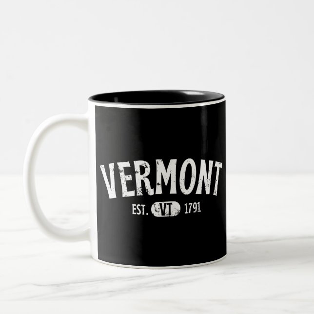 Vermont Retro Vintag VT Zweifarbige Tasse (Links)