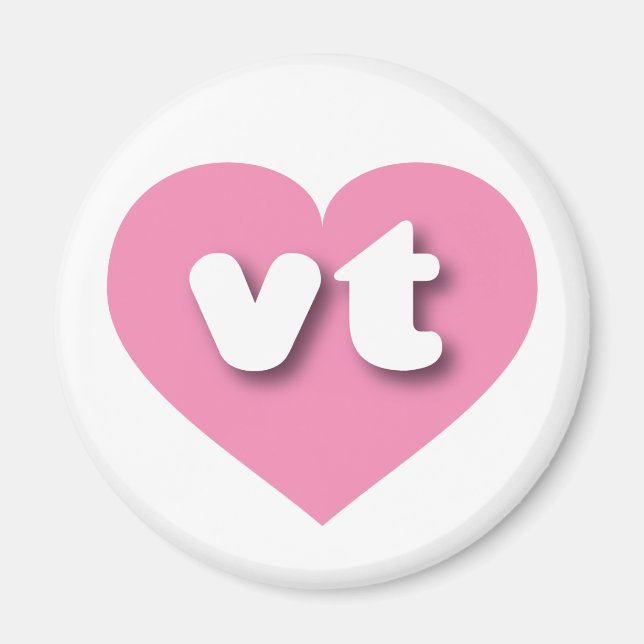 Vermont rosa Herz - I Liebe vt Magnet (Vorne)