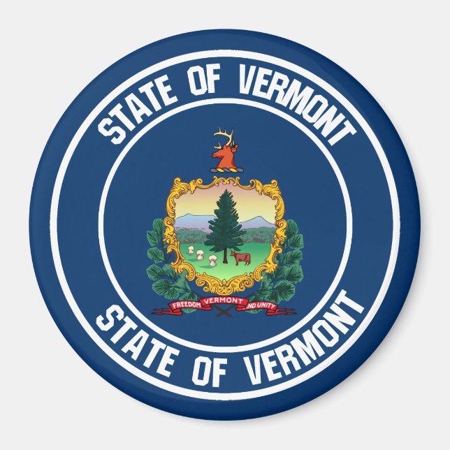 Vermont Round Emblem Magnet (Vorne)