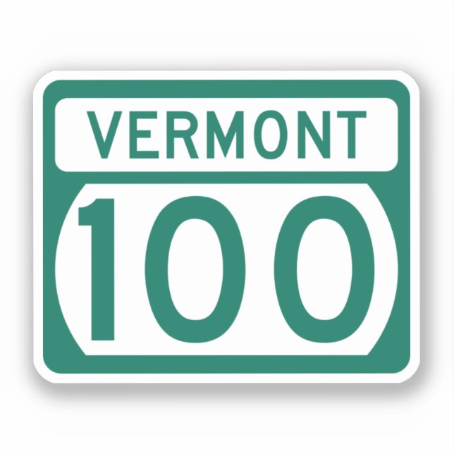 Vermont Route 100 Straßenschild Aufkleber (Vorderseite)