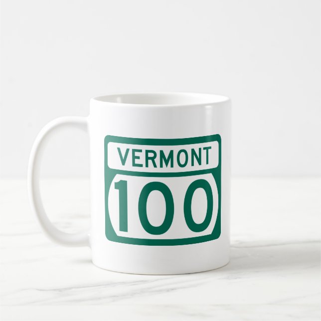 Vermont Route 100 Straßenschild Kaffeetasse (Links)