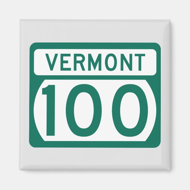 Vermont Route 100 Straßenschild Magnet (Vorne)