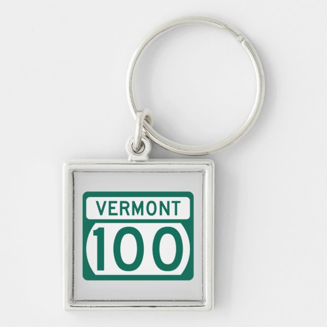 Vermont Route 100 Straßenschild Schlüsselanhänger (Vorne)