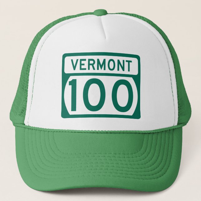 Vermont Route 100 Straßenschild Truckerkappe (Vorderseite)
