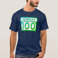 Vermont Route 100 Straßenschild (verwittert) T - S