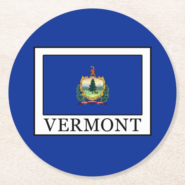 Vermont Runder Pappuntersetzer (Vorderseite)