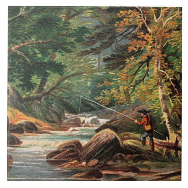 Vermont Scenery, The Trout Stream, Fliese (Vorderseite)