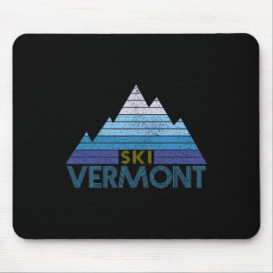Vermont Ski Andenken Vintage Berg Sport Winter Mousepad