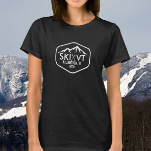 Vermont Ski fahrendes Killington Stowe Okemo T-Shirt