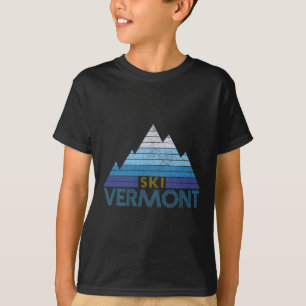 Vermont Ski-Souvenir Vintage Bergsport Wintersport T-Shirt