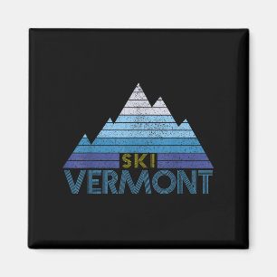 Vermont Ski Souvenir Vintage Mountain Sports Winte Magnet