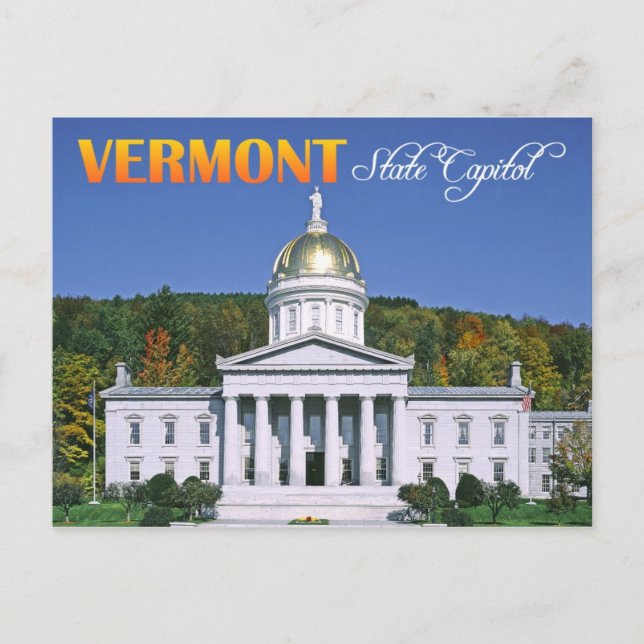 Vermont Staat Hauptstadt Gebäude, Montpelier Postkarte (Vorderseite)