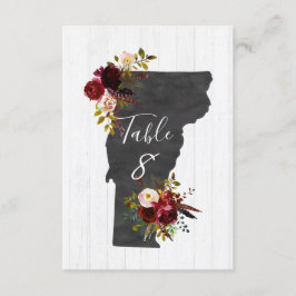 Vermont Staat Hochzeit in Urlaubsort Tischnummern