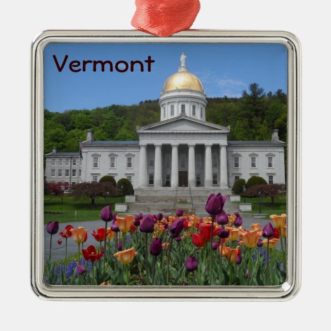 Vermont Staat House - Montpelier Ornament Aus Metall (Vorne)