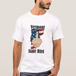 Vermont Staat Vogel T - Shirt Mittelfinger