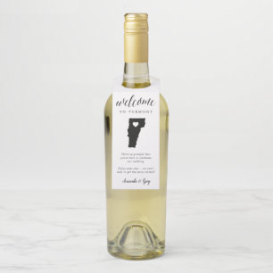 Vermont Staat Wedding Welcome Gefallen Flaschenanhänger