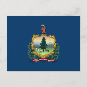 Vermont Staatsflagge Postkarte