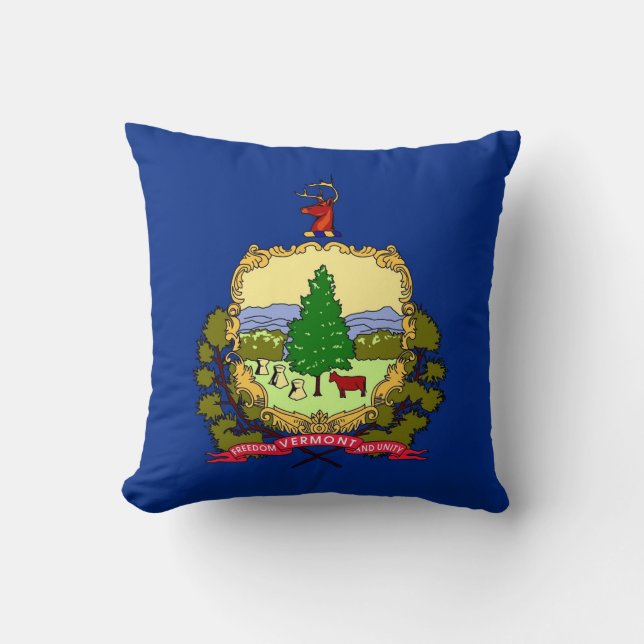 Vermont State Flag American MoJo Pillow Kissen (Vorderseite)