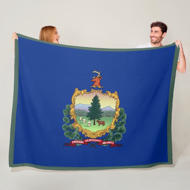 Vermont State Flag Print Patriotc Fleecedecke (Beispiel)