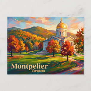 Vermont State House USA Postkarte