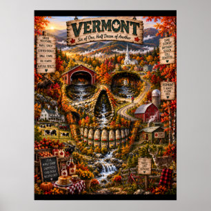 Vermont-Totenkopf-Kunstwerk State of Mind Poster