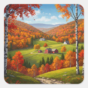 Vermont Travel Quadratischer Aufkleber