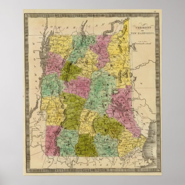 Vermont und New Hampshire Poster (Vorne)