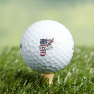 Vermont United Staaten Retro Staat Map Vintag USA Golfball