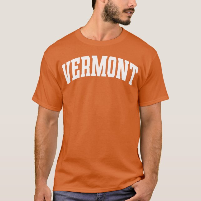 Vermont Varsity Style Geschenk T-Shirt (Vorderseite)