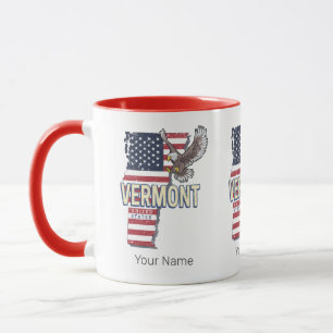 Vermont Vereinigte Staaten Retro-Staatskarte Vinta Tasse
