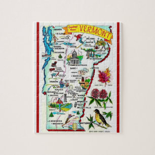 Vermont Vintage 8x10 Kartenpuzzle Puzzle
