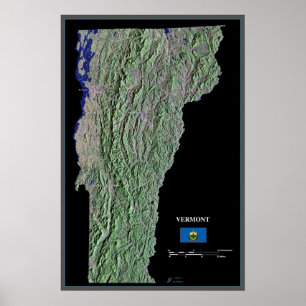 Vermont vom Raumsatellitenplakat Poster