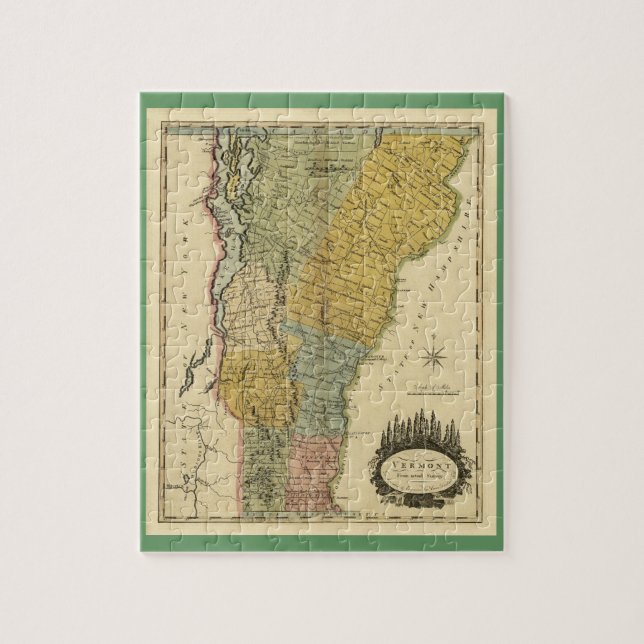 Vermont, von der tatsächlichen Übersicht - Vintage Puzzle (Vertikal)