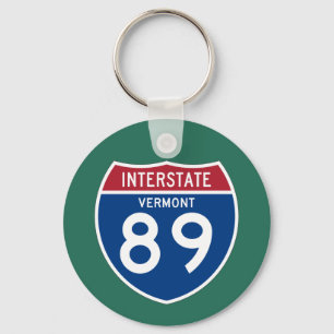 Vermont VT I-89 Interstate Highway Shield - Schlüsselanhänger
