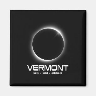 Vermont Vt Total Solar Eclipse 2024 Shirt für Männ Magnet