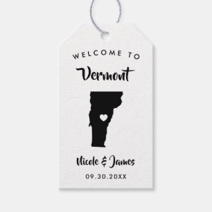Vermont Wedding Welcome Bag Tags, Karte Geschenkanhänger