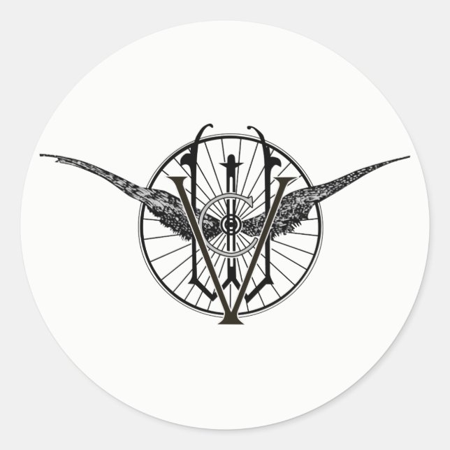 Vermont Wheel Club Logo-Aufkleber Runder Aufkleber (Vorderseite)