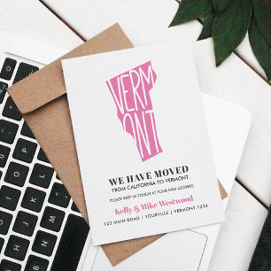 VERMONT Wir haben neue Adresse Neue Zuhause versch Postkarte