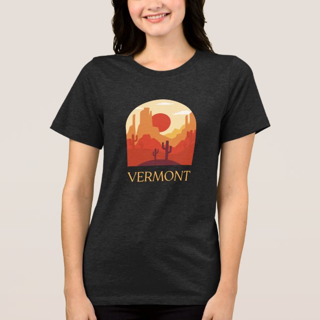 Vermont: Wüstenoase Tri-Blend Shirt (Vorderseite)