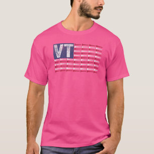 Vermont Zuhause Staat VT American Flag Patriotic G T-Shirt