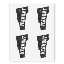 Vermont-Zuhause-Vintage Karten-Silhouette