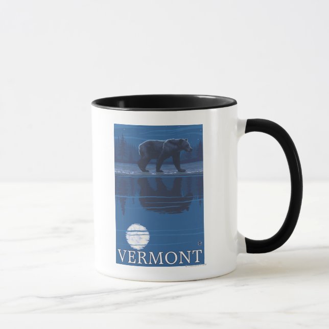 VermontBear im Mondschein Tasse (Rechts)